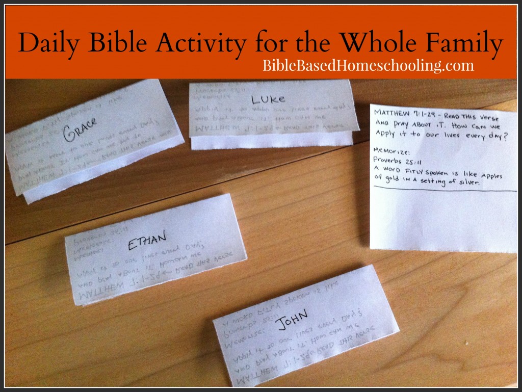 Family Bible Activity