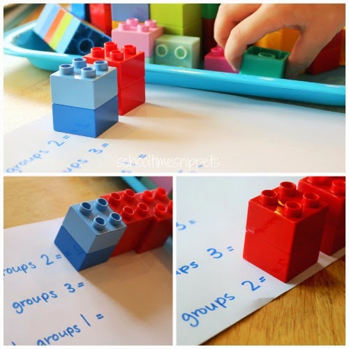 This hands-on activity uses legos to reinforce multiplication facts. Source: SchoolTimesSnippet