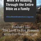 Week #9 Reading Through the Entire Bible as a Family- Numbers