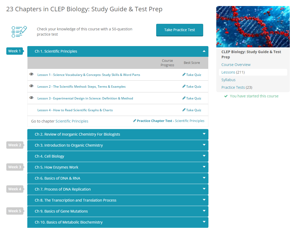 Study.com's CLEP personalized study plan_preview